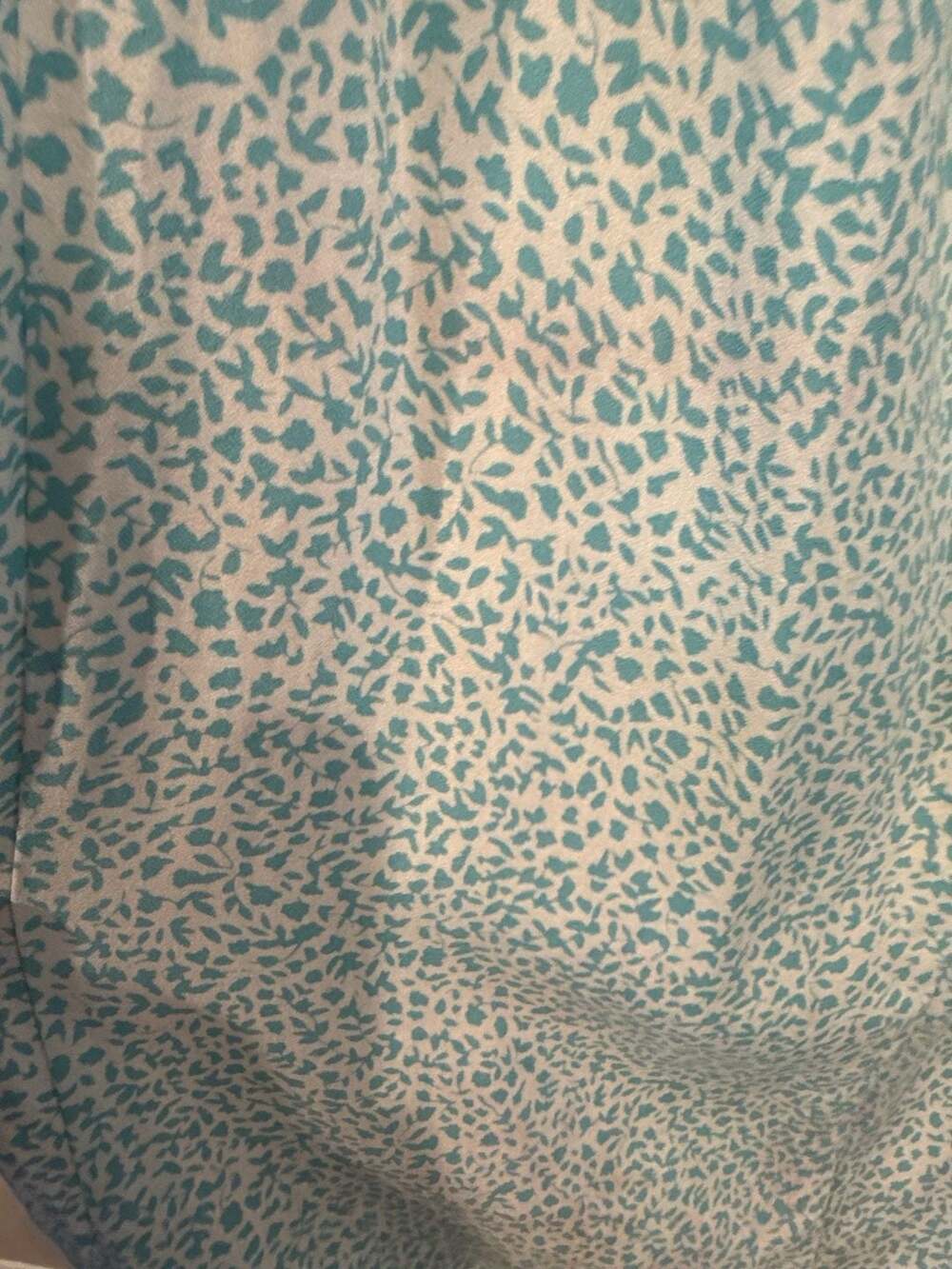 Pull & Bear Sz.S Halter Maxi Dress Floral AOP Turquoise/White - Picture 9 of 12